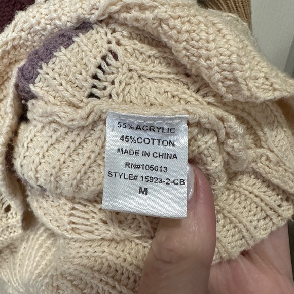 ANDREE BY UNIT OVERSIZED Multicolor Knit Sweater - Picture 6 of 6